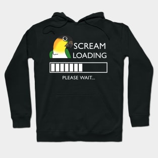 Scream Loading Black headed caique #white Hoodie